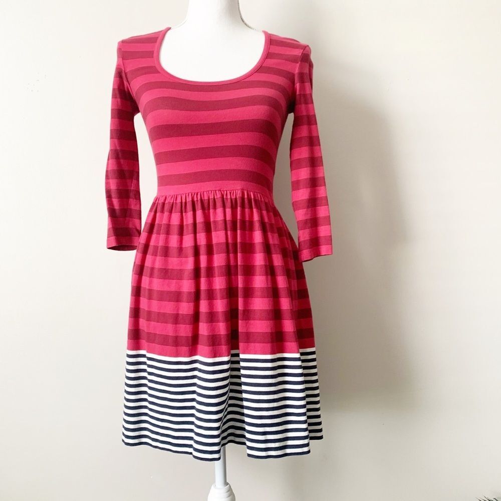 French Connection Colorblock Striped Jersey Dress Size 2